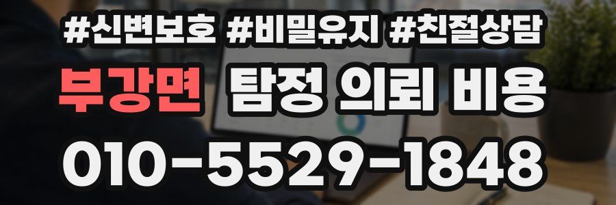 부강면 탐정 의뢰 비용