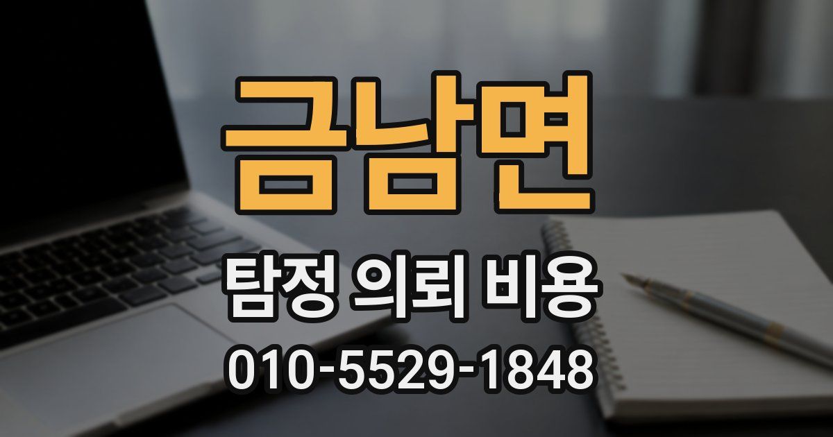 금남면 탐정 의뢰 비용
