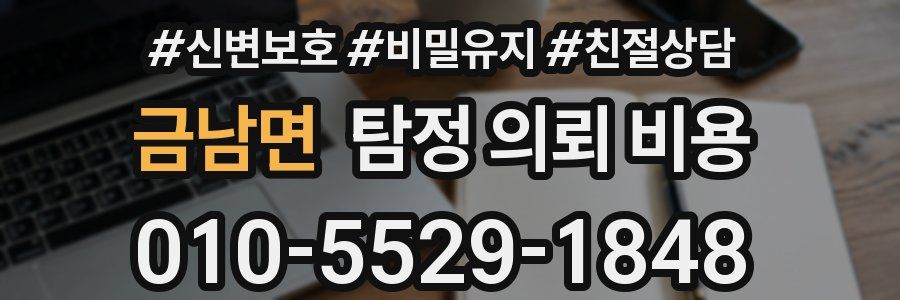 금남면 탐정 의뢰 비용
