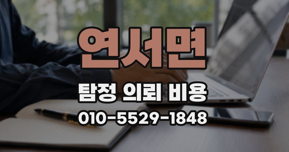 연서면 탐정 의뢰 비용