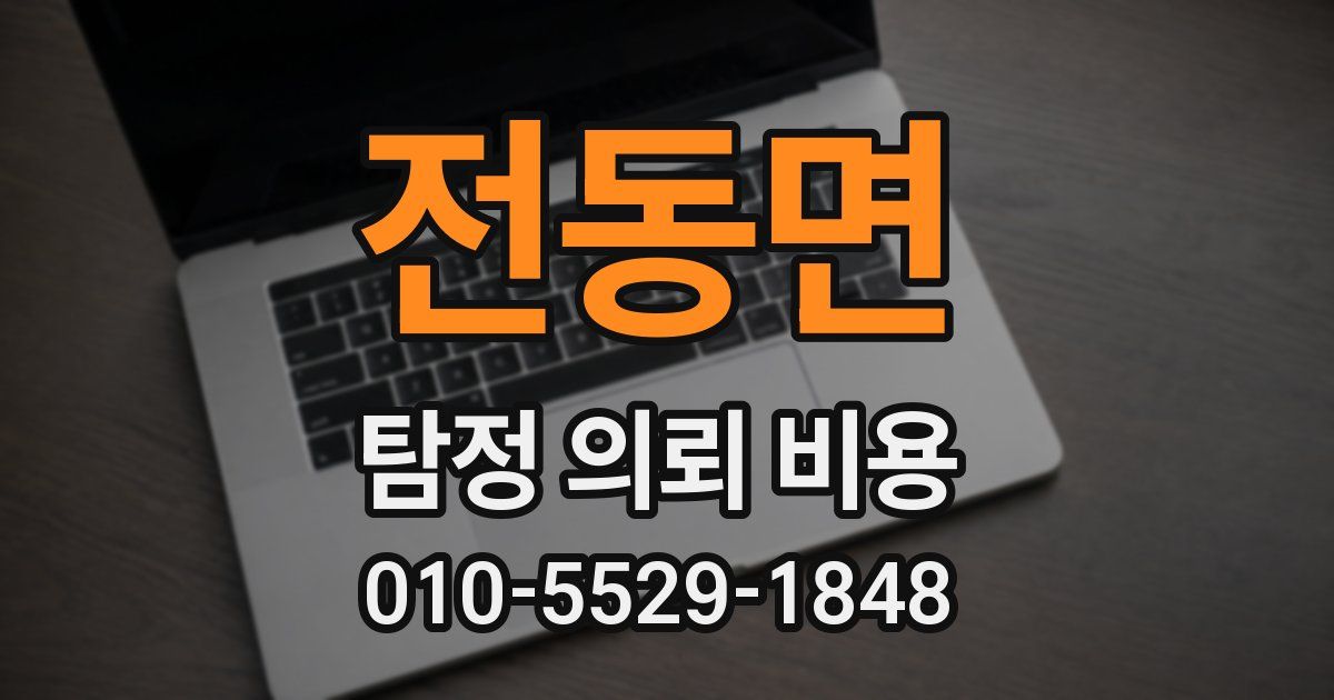 전동면 탐정 의뢰 비용