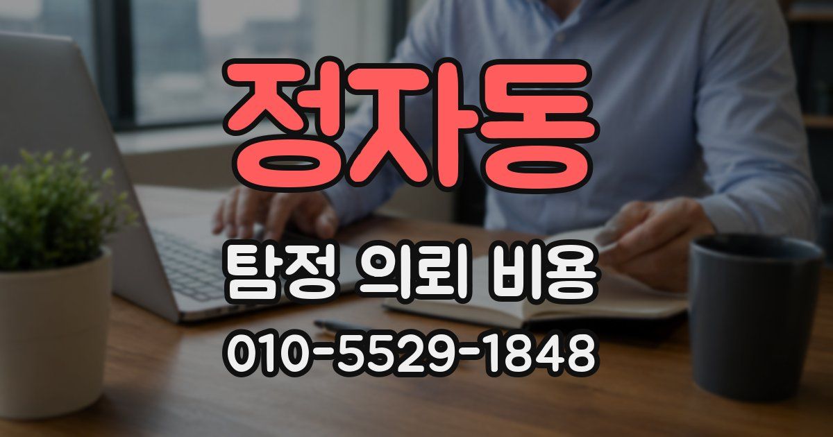 정자동 탐정 의뢰 비용