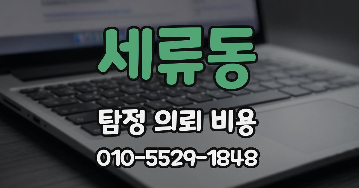 세류동 탐정 의뢰 비용