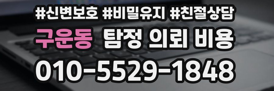 구운동 탐정 의뢰 비용