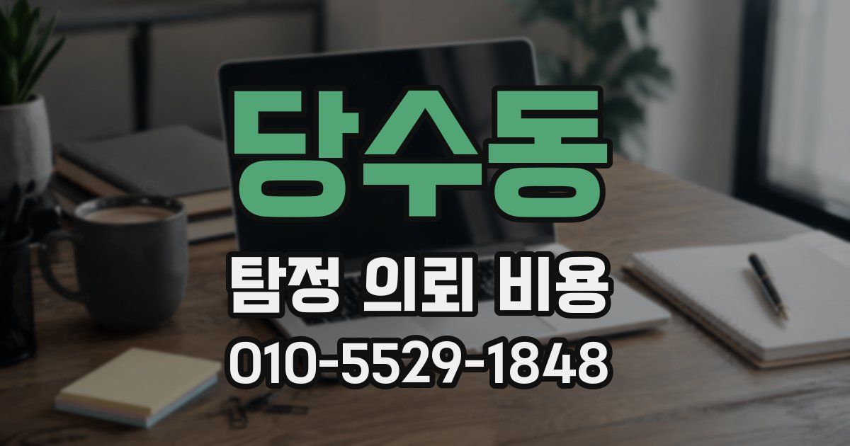 당수동 탐정 의뢰 비용