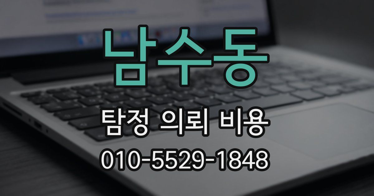 남수동 탐정 의뢰 비용