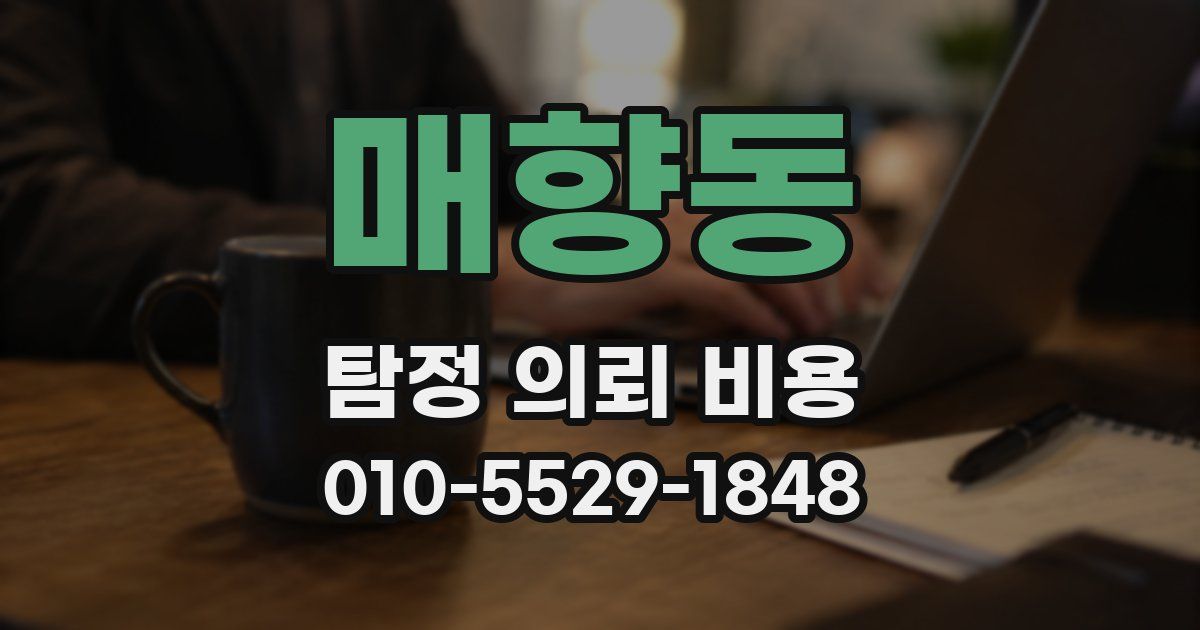 매향동 탐정 의뢰 비용