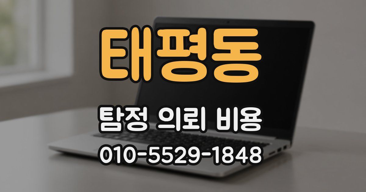 태평동 탐정 의뢰 비용