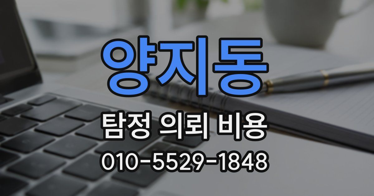 양지동 탐정 의뢰 비용