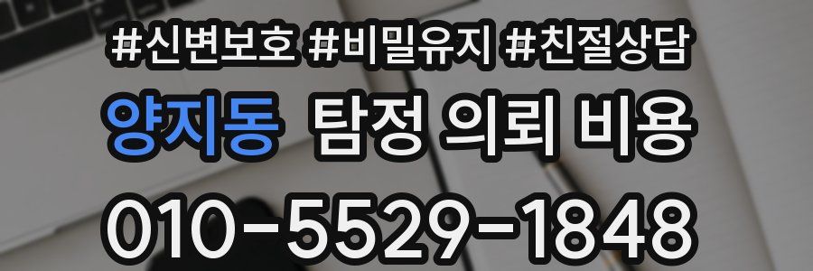 양지동 탐정 의뢰 비용