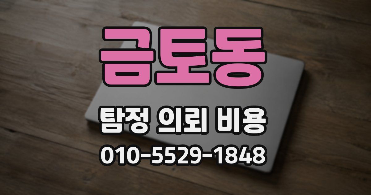 금토동 탐정 의뢰 비용