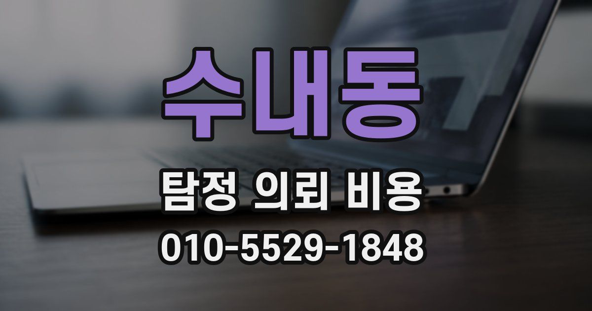 수내동 탐정 의뢰 비용