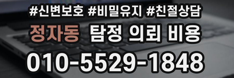 정자동 탐정 의뢰 비용