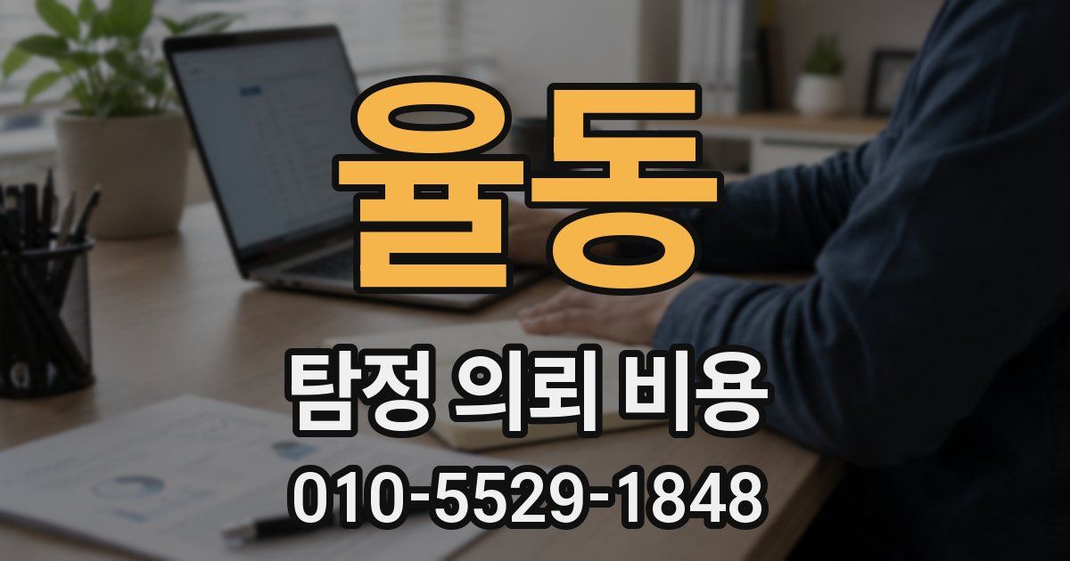 율동 탐정 의뢰 비용