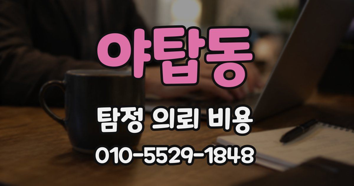 야탑동 탐정 의뢰 비용