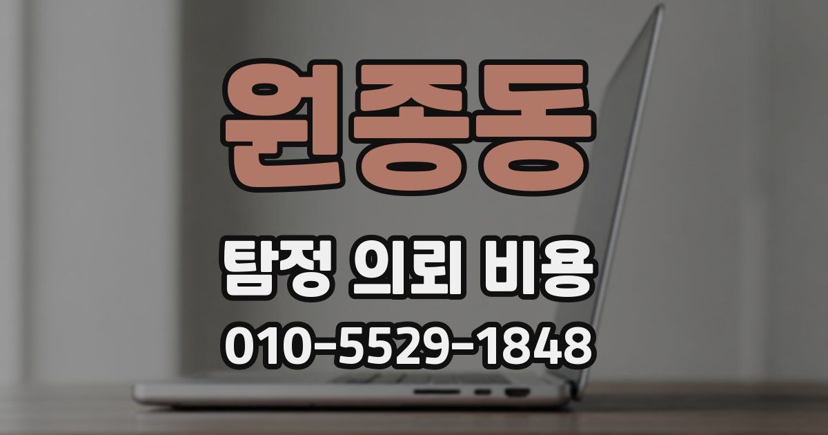 원종동 탐정 의뢰 비용