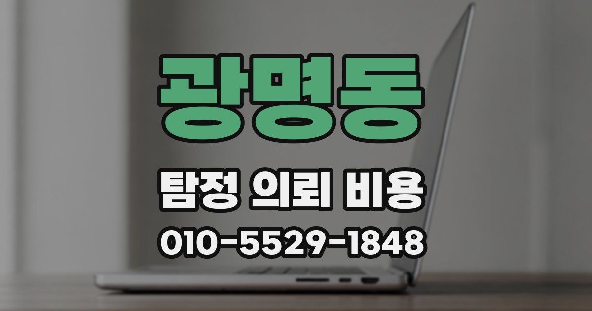 광명동 탐정 의뢰 비용