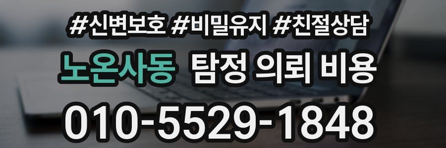 노온사동 탐정 의뢰 비용