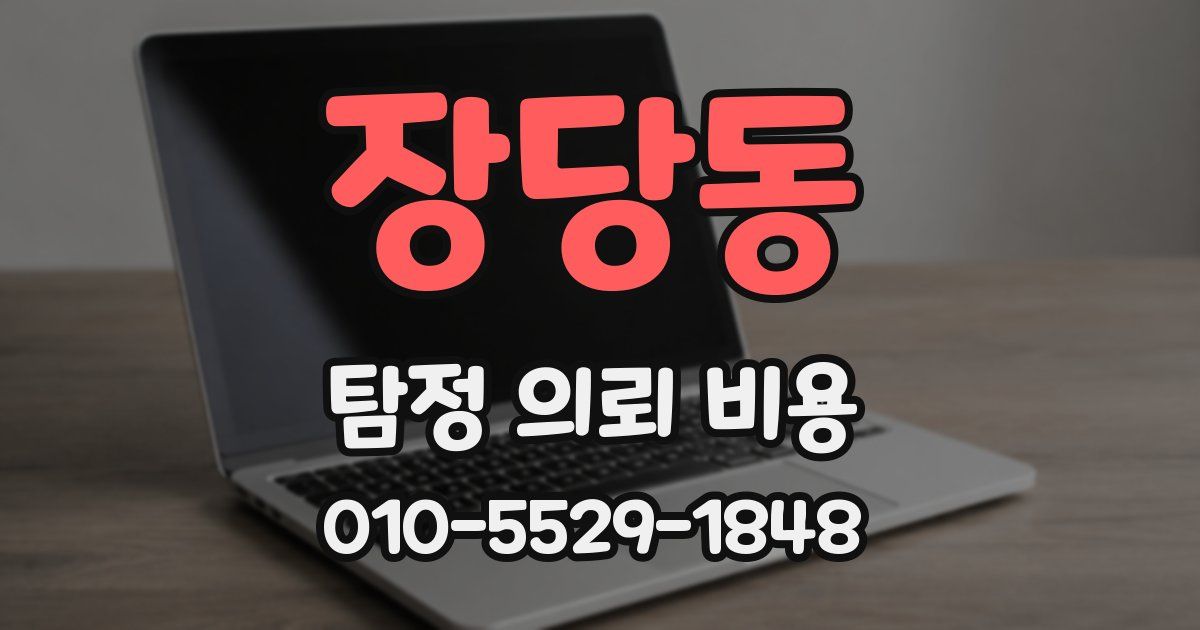 장당동 탐정 의뢰 비용