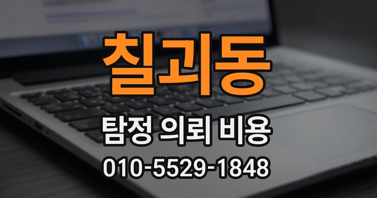 칠괴동 탐정 의뢰 비용