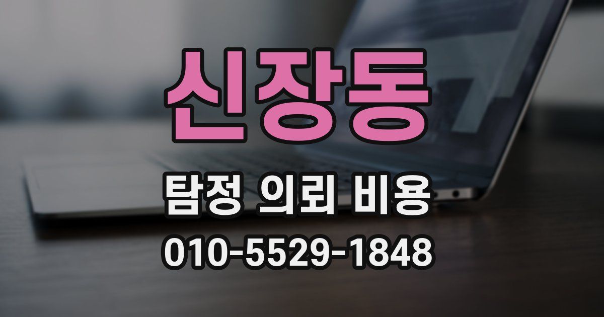 신장동 탐정 의뢰 비용