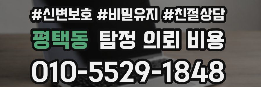 평택동 탐정 의뢰 비용