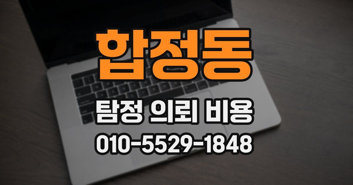 합정동 탐정 의뢰 비용