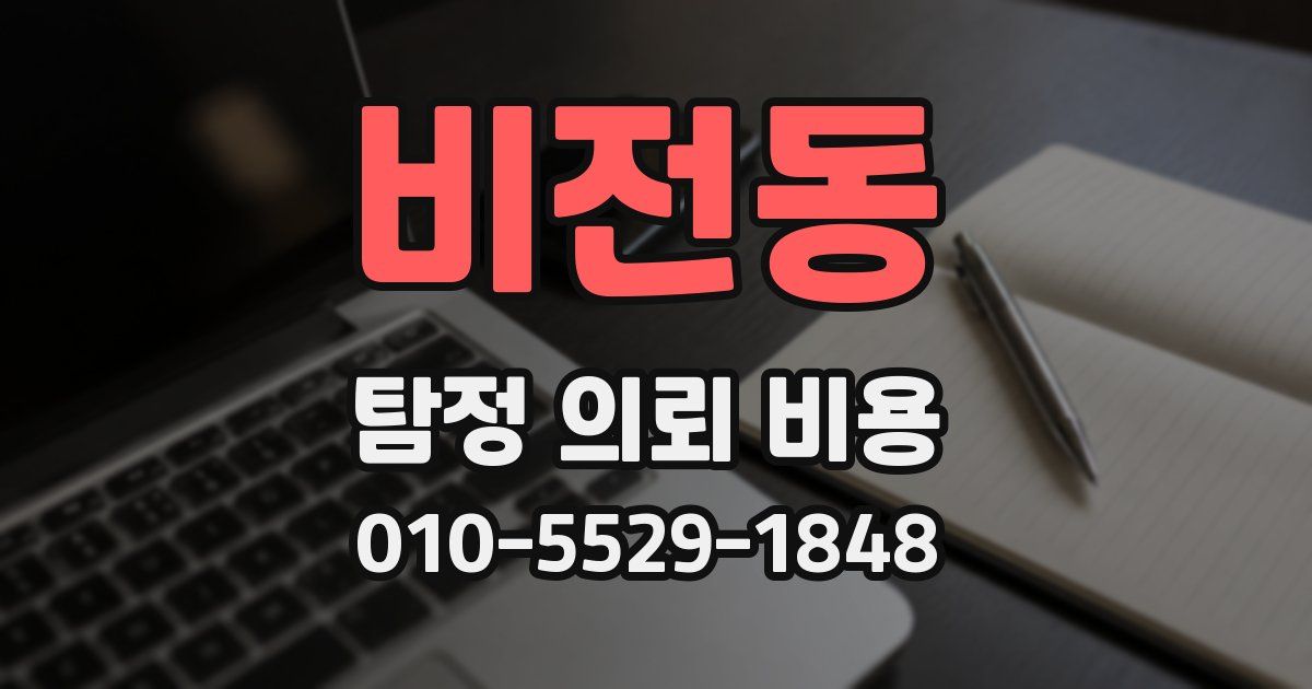 비전동 탐정 의뢰 비용
