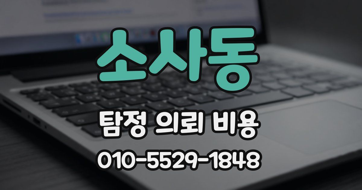 소사동 탐정 의뢰 비용