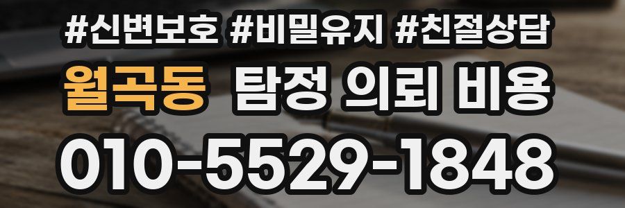 월곡동 탐정 의뢰 비용