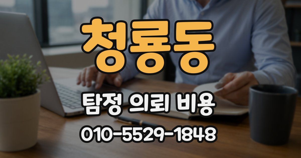 청룡동 탐정 의뢰 비용