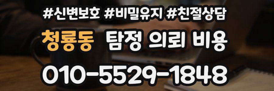 청룡동 탐정 의뢰 비용