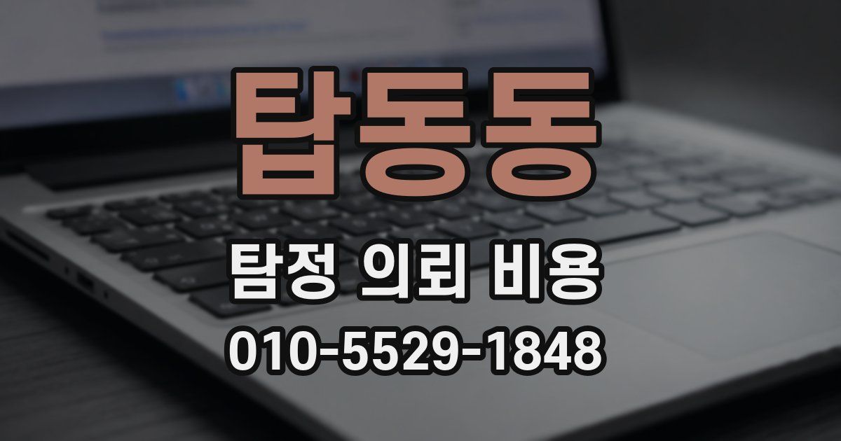탑동동 탐정 의뢰 비용