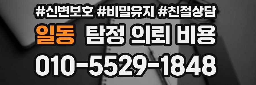 일동 탐정 의뢰 비용