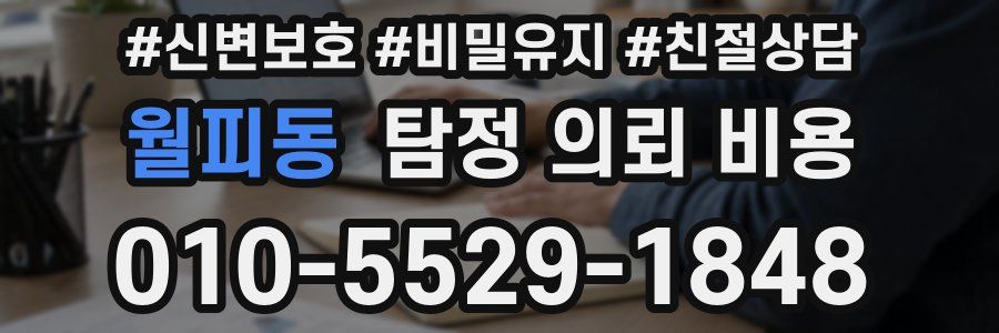월피동 탐정 의뢰 비용
