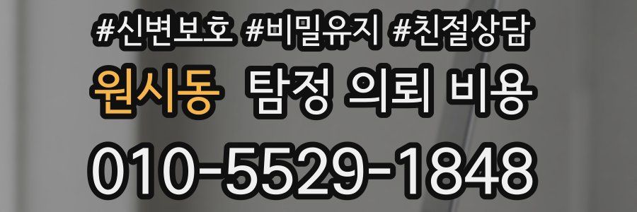 원시동 탐정 의뢰 비용