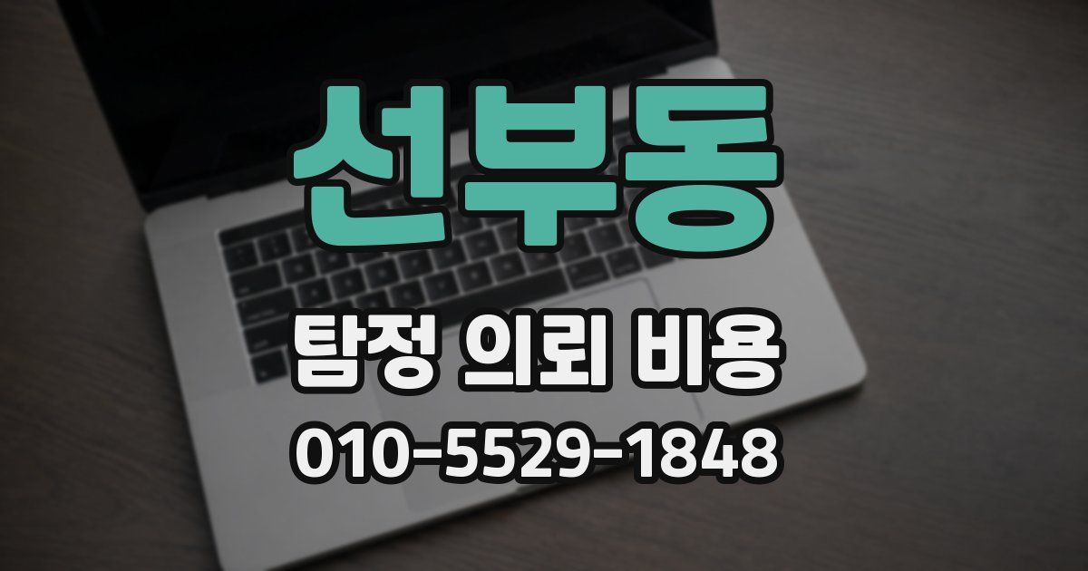 선부동 탐정 의뢰 비용