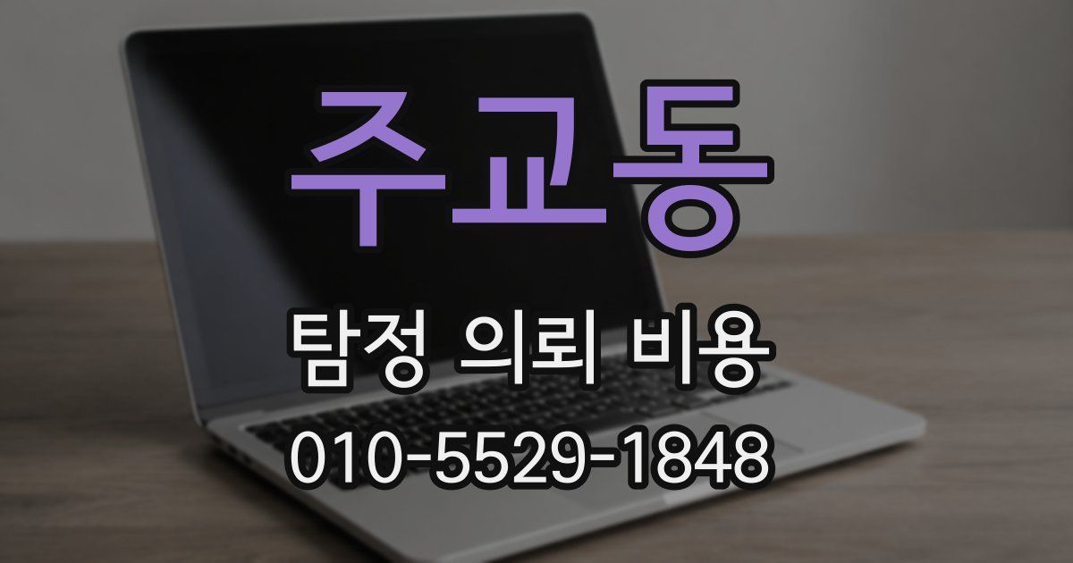 주교동 탐정 의뢰 비용