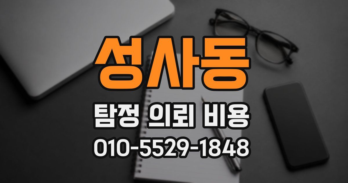 성사동 탐정 의뢰 비용