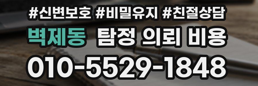 벽제동 탐정 의뢰 비용