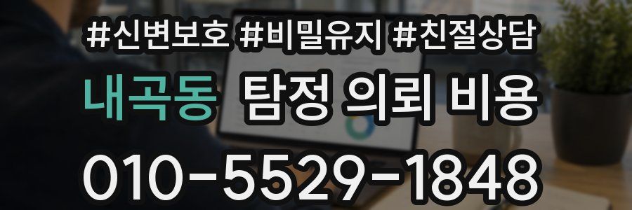 내곡동 탐정 의뢰 비용
