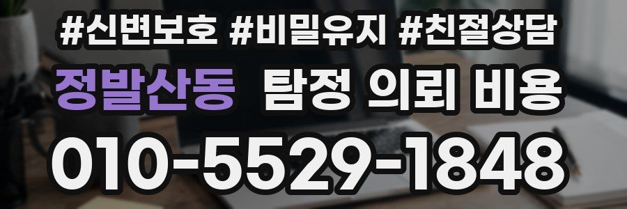 정발산동 탐정 의뢰 비용