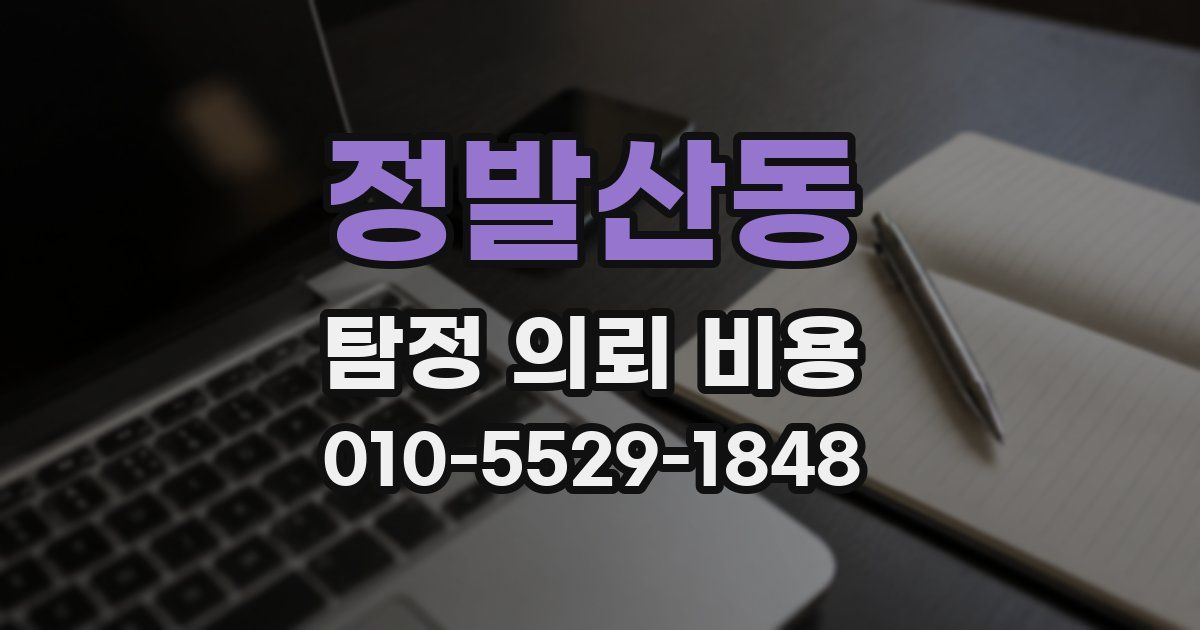 정발산동 탐정 의뢰 비용