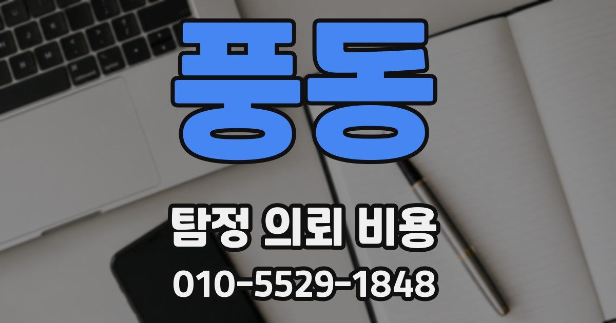 풍동 탐정 의뢰 비용