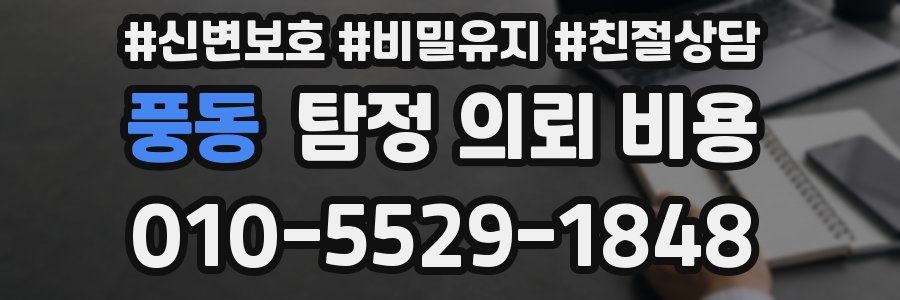 풍동 탐정 의뢰 비용