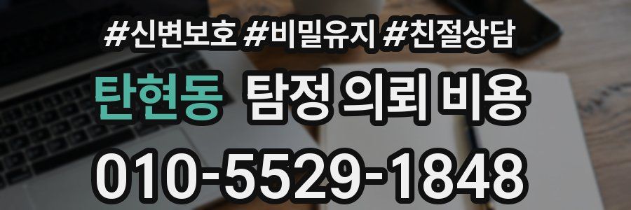 탄현동 탐정 의뢰 비용