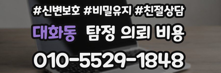 대화동 탐정 의뢰 비용