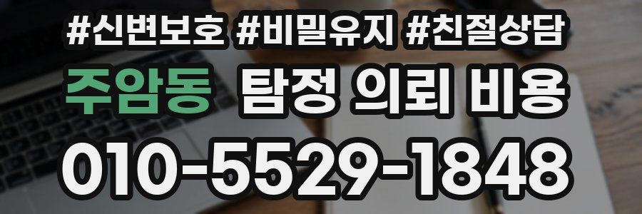 주암동 탐정 의뢰 비용