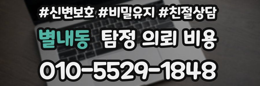 별내동 탐정 의뢰 비용