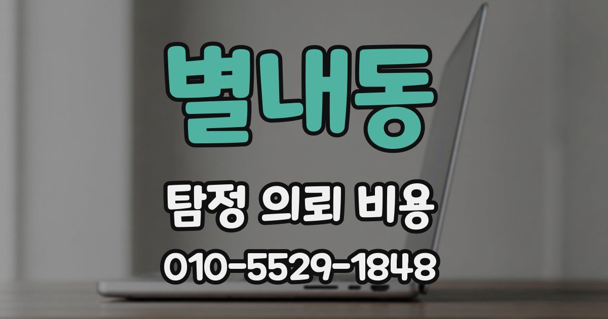 별내동 탐정 의뢰 비용
